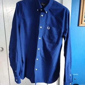 Blue Fred Perry Oxford Shirt